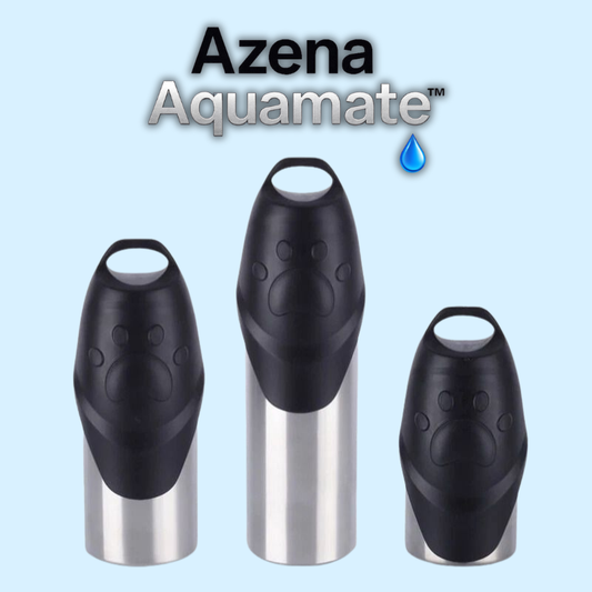 Azena AquaMate™ | Premium Hundetrinkflasche aus Edelstahl
