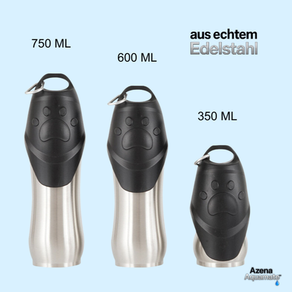 Azena AquaMate™ | Premium Hundetrinkflasche aus Edelstahl