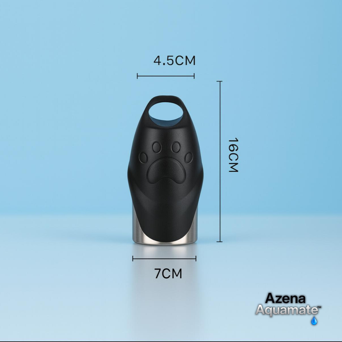 Azena AquaMate™ | Premium Hundetrinkflasche aus Edelstahl