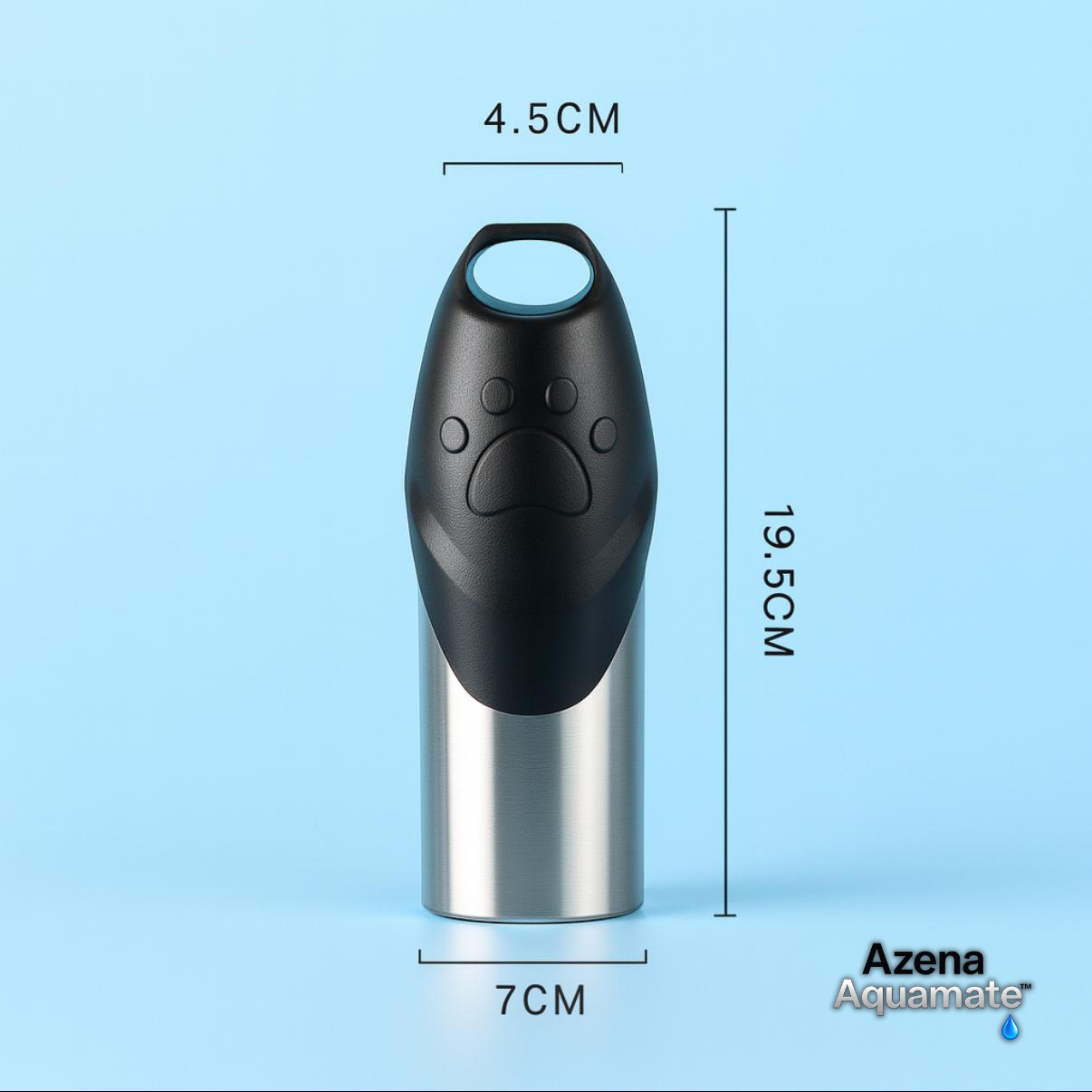 Azena AquaMate™ | Premium Hundetrinkflasche aus Edelstahl