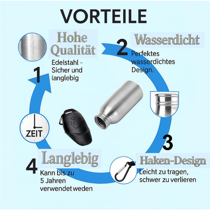 Azena AquaMate™ | Premium Hundetrinkflasche aus Edelstahl